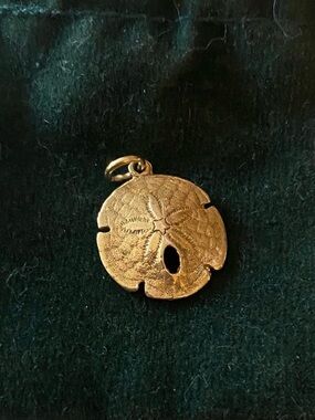 14KT Solid Gold Sand Dollar Pendant Charm